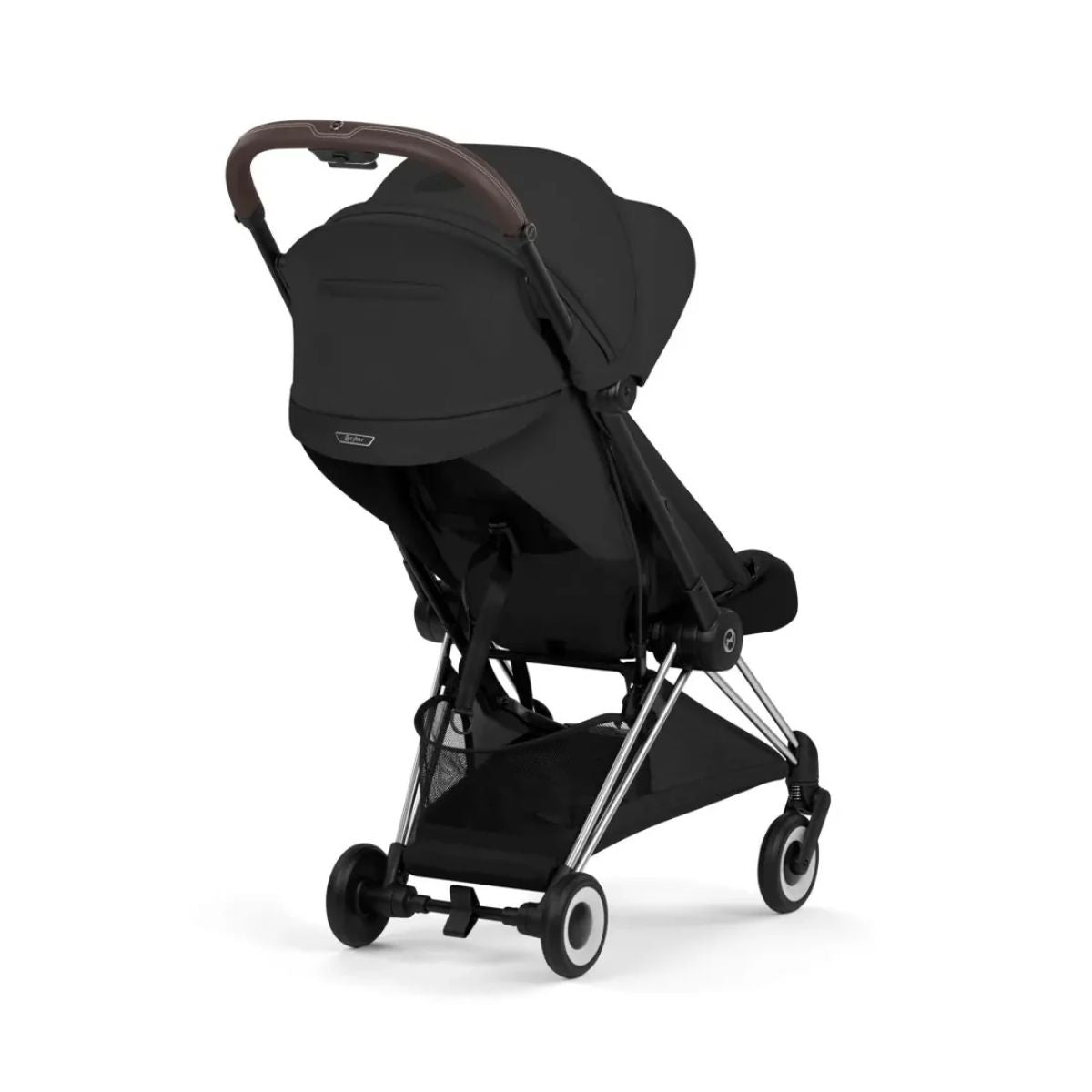 Cybex Coya Stroller (2026) - Style Collection - Chrome Frame / Sepia Black Lux Seat - Smooth Urban Maneuverability