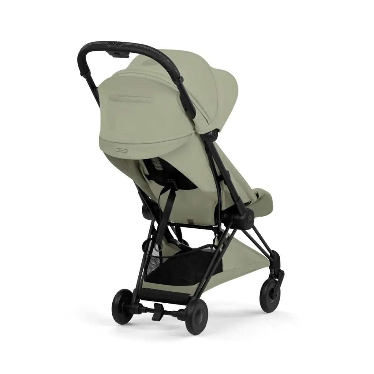 Carrinho De Bebê Cybex Coya Lux Style Collection Matte Black / Sage Green - Smooth Urban Maneuverability