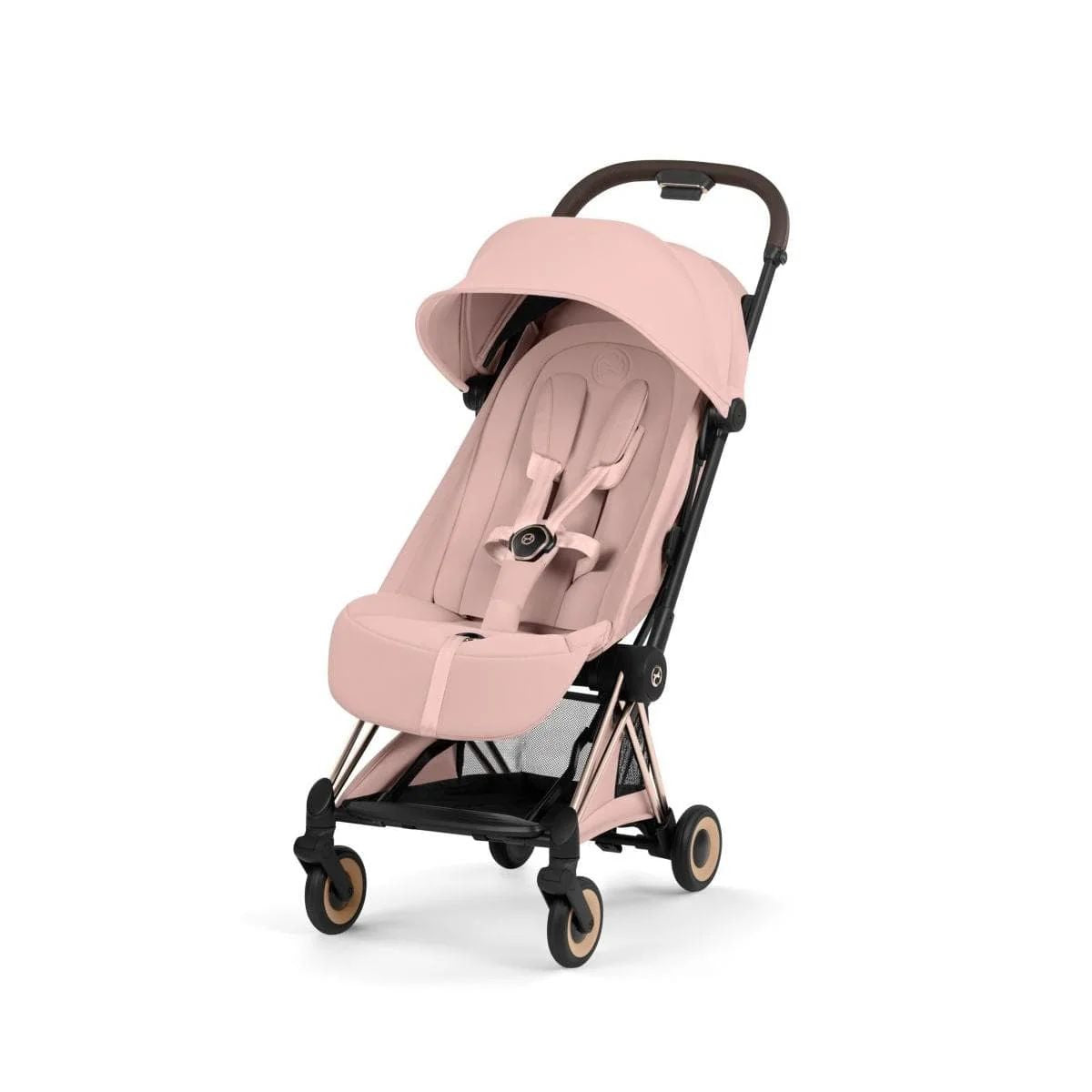 Cybex Coya Stroller (2026) - Style Collection - Rose Gold Frame / Peach Pink Lux Seat - Ergonomic Near Lie-Flat Recline