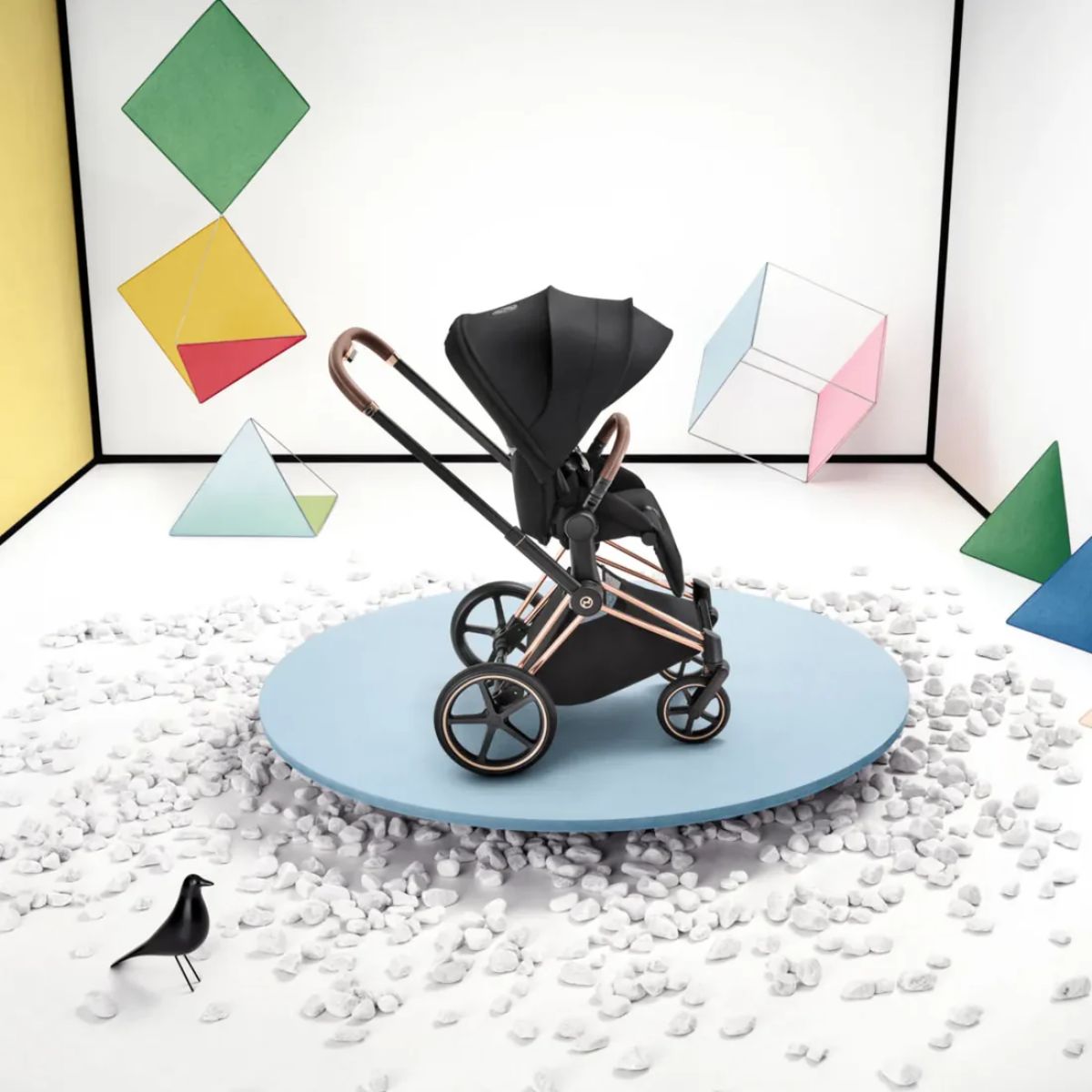 Cybex Priam Stroller (2026) - Matte Black Frame / Sepia Black Lux Seat - Luxury Comfort & Premium Design